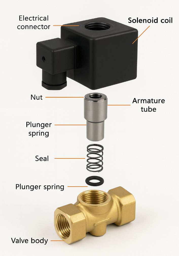 Key Components of a solenoid valve