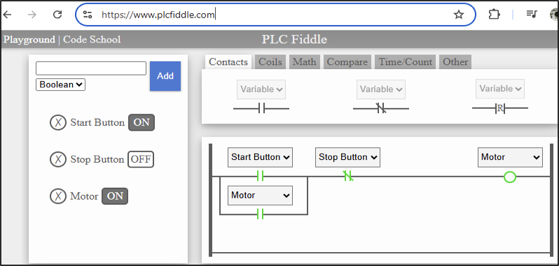 PLC Fiddle interface (platform)