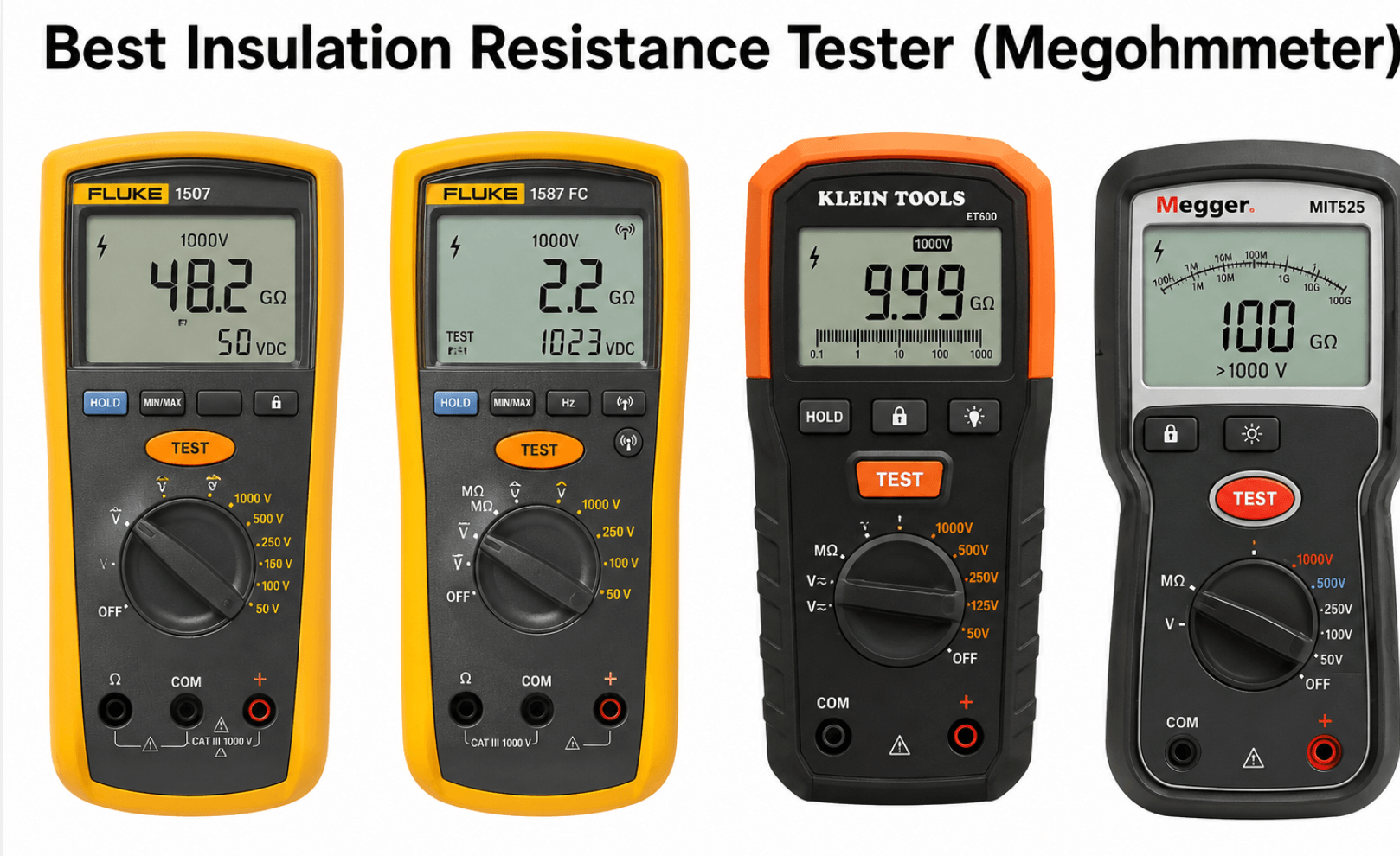 Best Insulation Resistance Tester (Megohmmeter): 2026 Buyer's Guide
