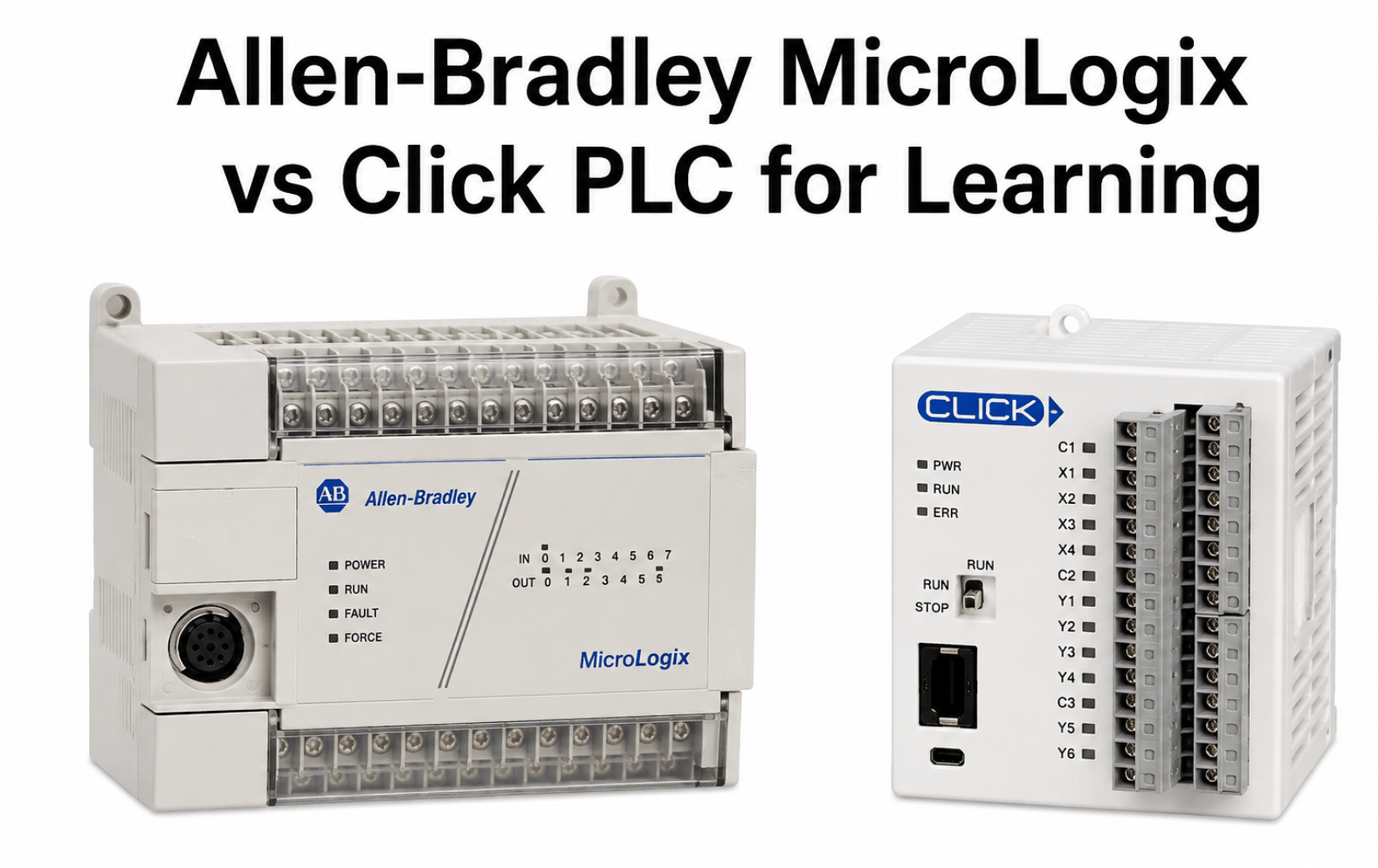 Allen-Bradley MicroLogix vs Click PLC for Learning (2026 Guide)